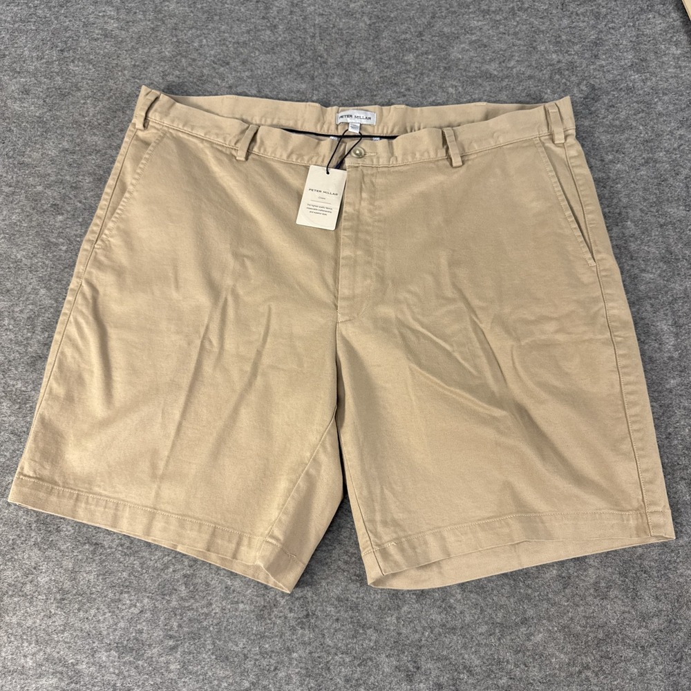 Peter Millar Shorts Mens 40 Khaki Crown ME0B05 Chino Golf Classic New Tags